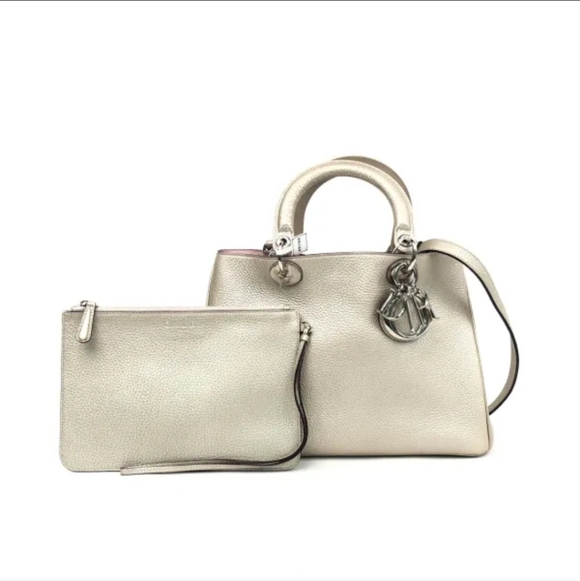 Christian Dior Diorissimo tote bag leather.